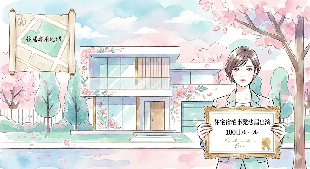 住宅宿泊事業法 住居専用地域 民泊届出 180日ルール