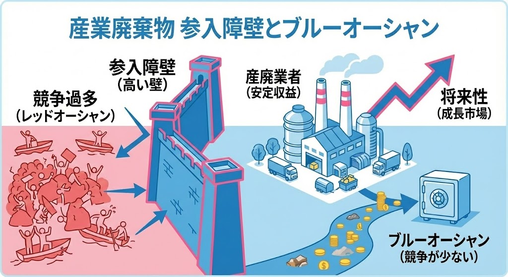 産業廃棄物 参入障壁 ブルーオーシャン 将来性