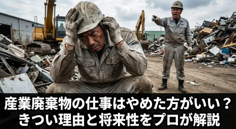 産業廃棄物の仕事はやめた方がいい？きつい理由と将来性をプロが解説