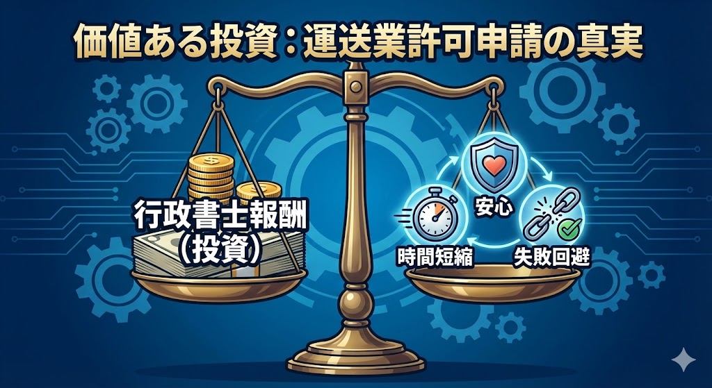 運送業許可 行政書士報酬 費用対効果