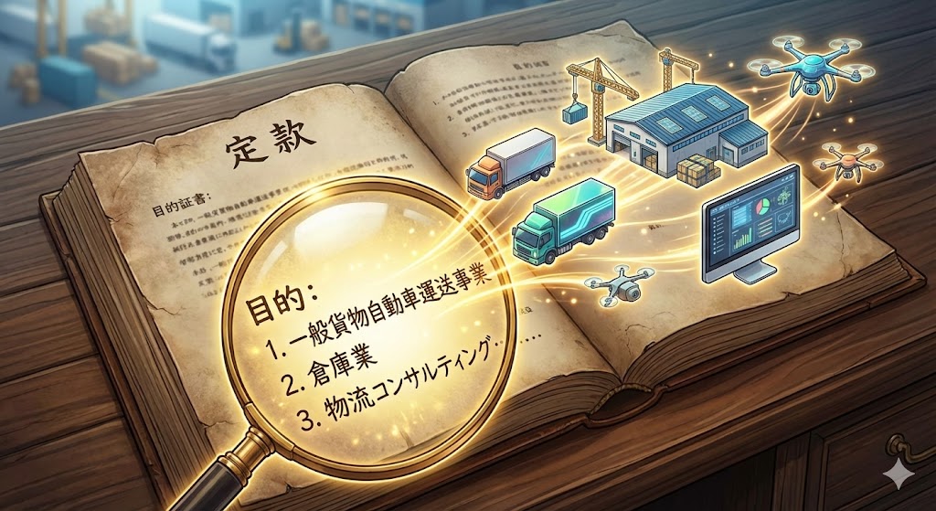 定款 事業目的 運送業 書き方