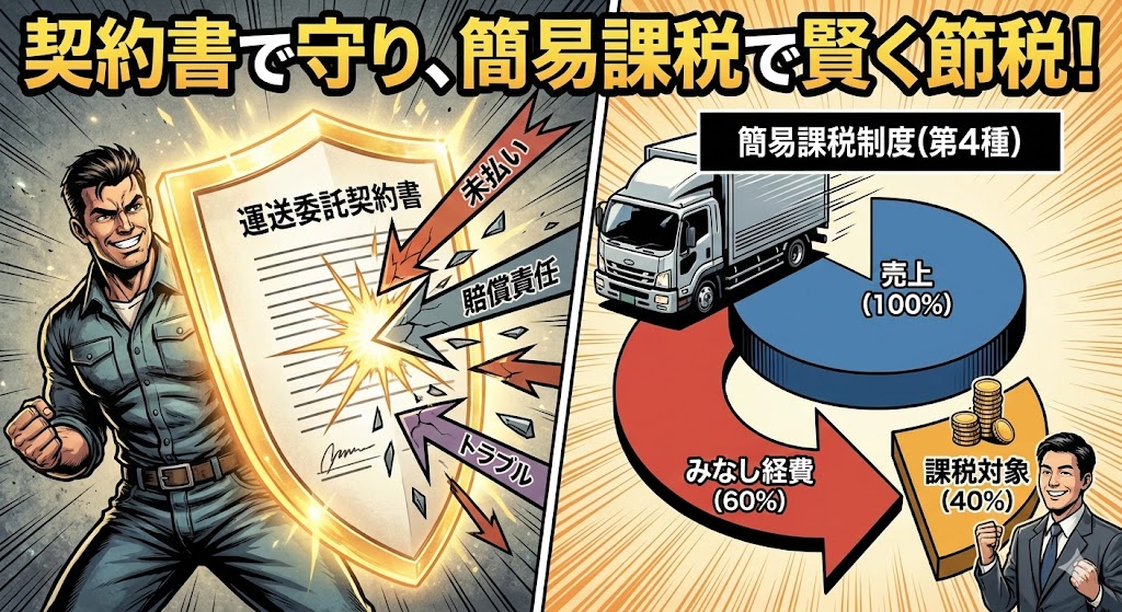 運送委託契約書 雛形 インボイス 簡易課税