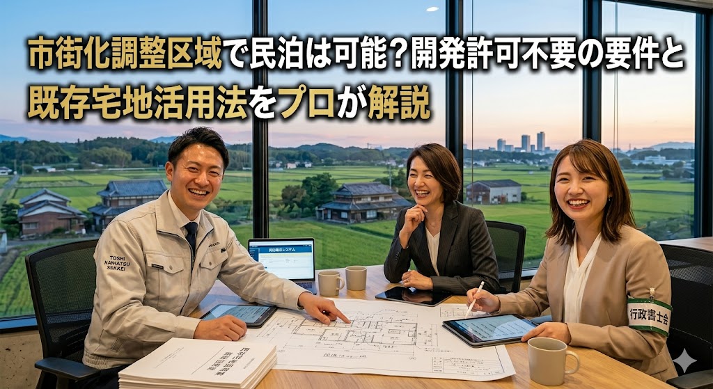 市街化調整区域でも民泊はできる？開発許可不要の裏ワザと既存宅地の活用法