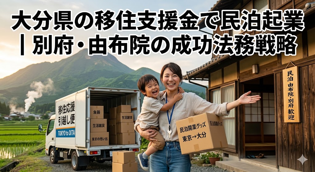 大分県の移住支援金で民泊起業｜別府・由布院の成功法務戦略