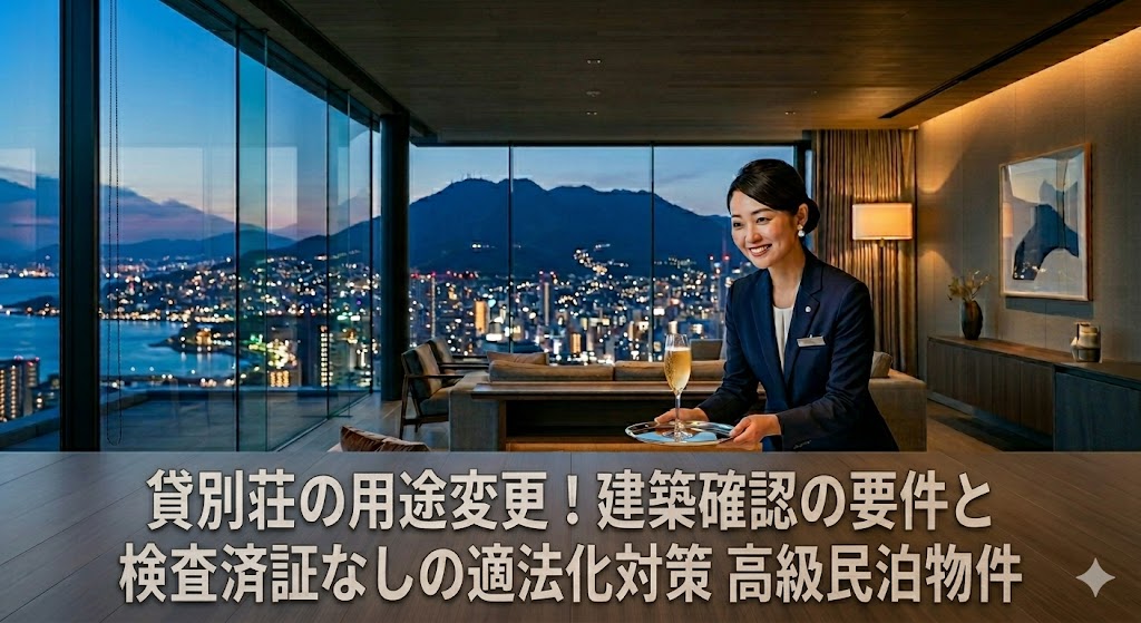 貸別荘の用途変更！建築確認の要件と検査済証なしの適法化対策