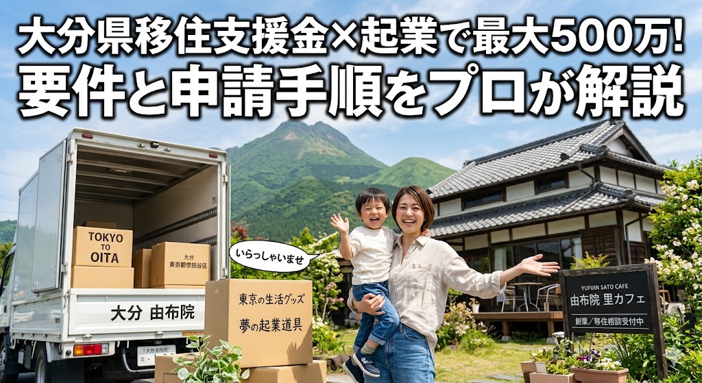 大分県移住支援金×起業で最大500万！要件と申請手順をプロが解説