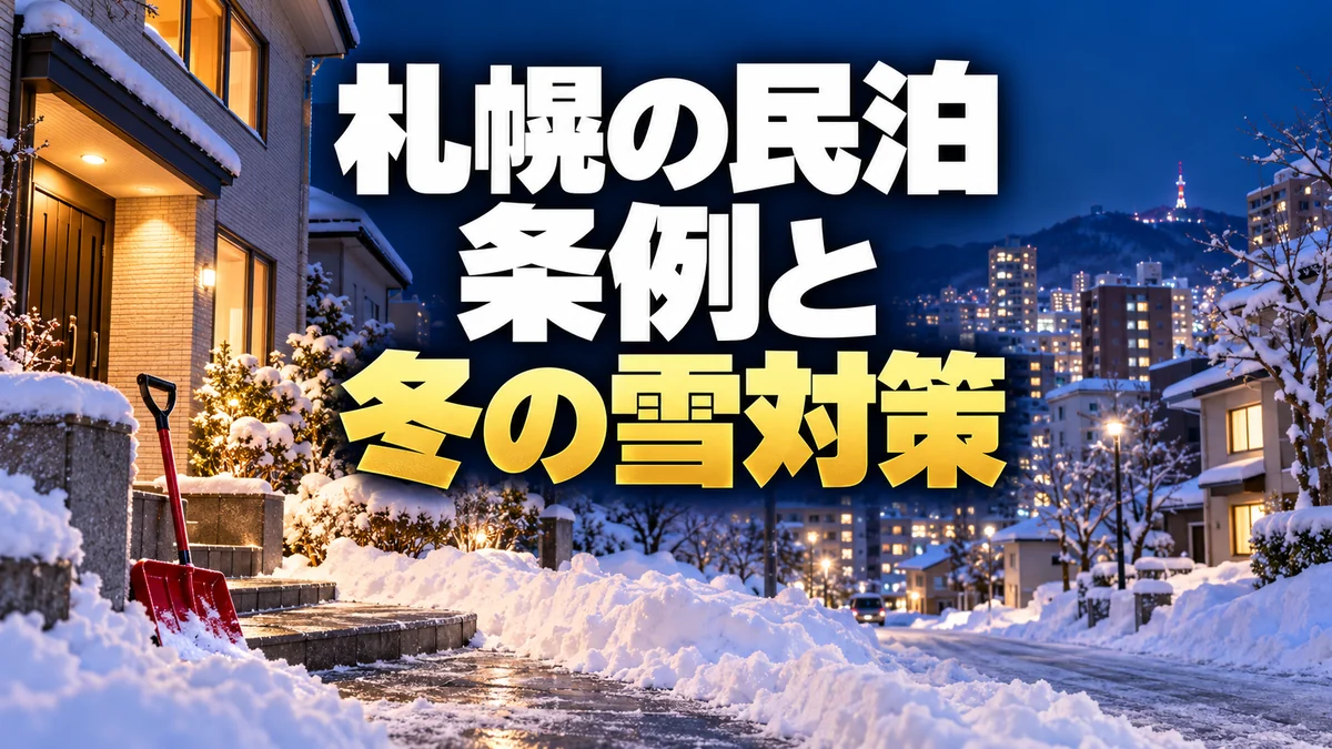 札幌で民泊を始めるには｜条例の営業制限・物件選びと冬の雪対策（AI生成イメージ）