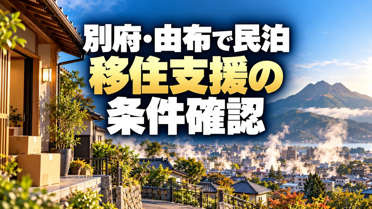 別府・由布で民泊を始める移住者へ｜支援金の適否と確認する順番（AI生成イメージ）