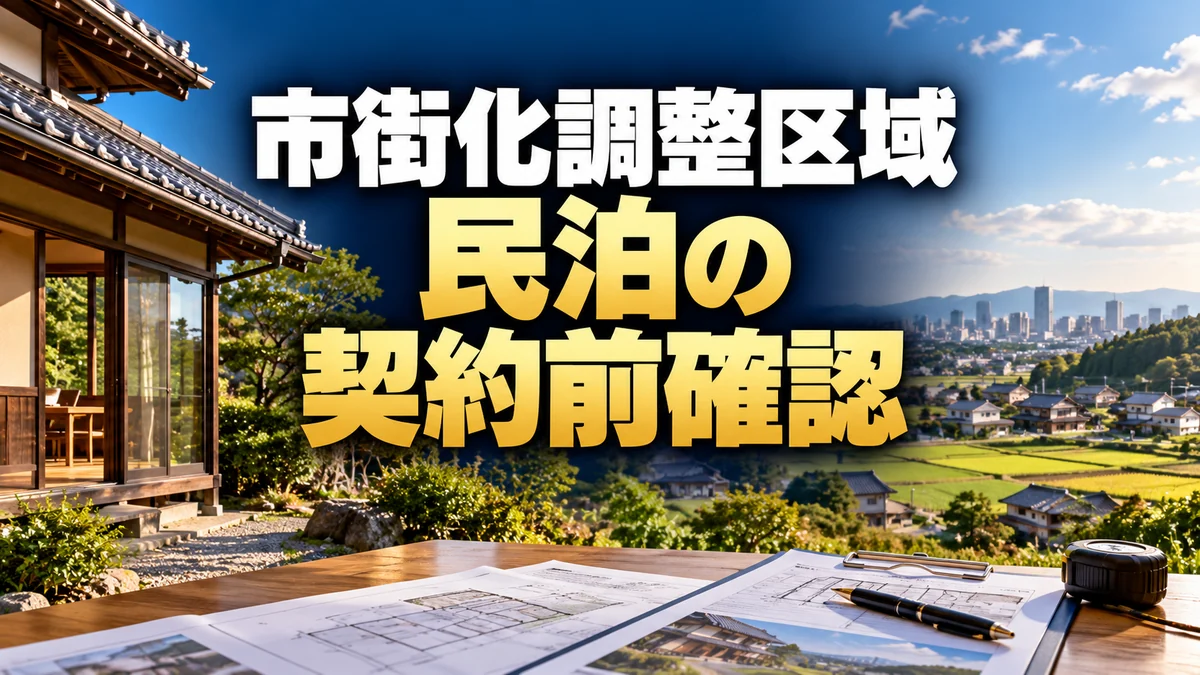市街化調整区域で民泊はできる？開発許可・用途変更と契約前の確認手順（AI生成イメージ）