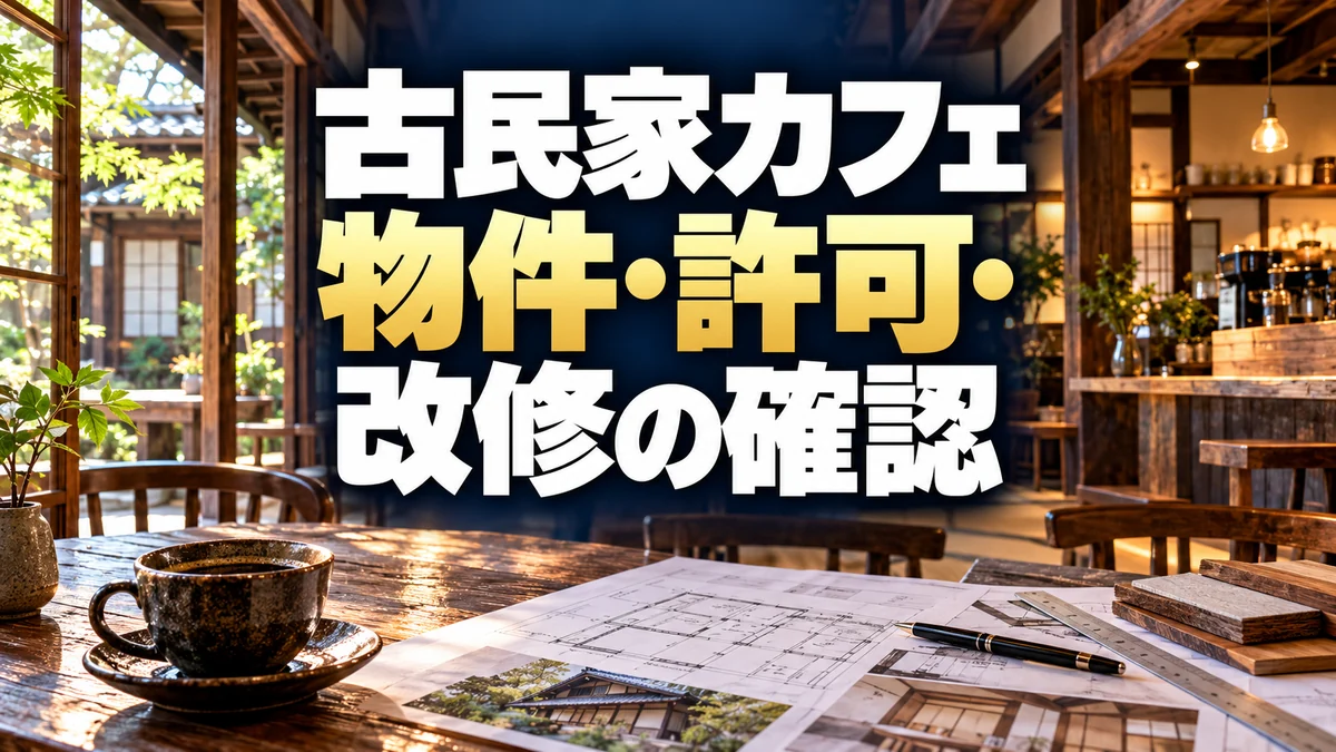 古民家カフェの始め方｜物件選び・営業許可・改修費用の確認手順（AI生成イメージ）