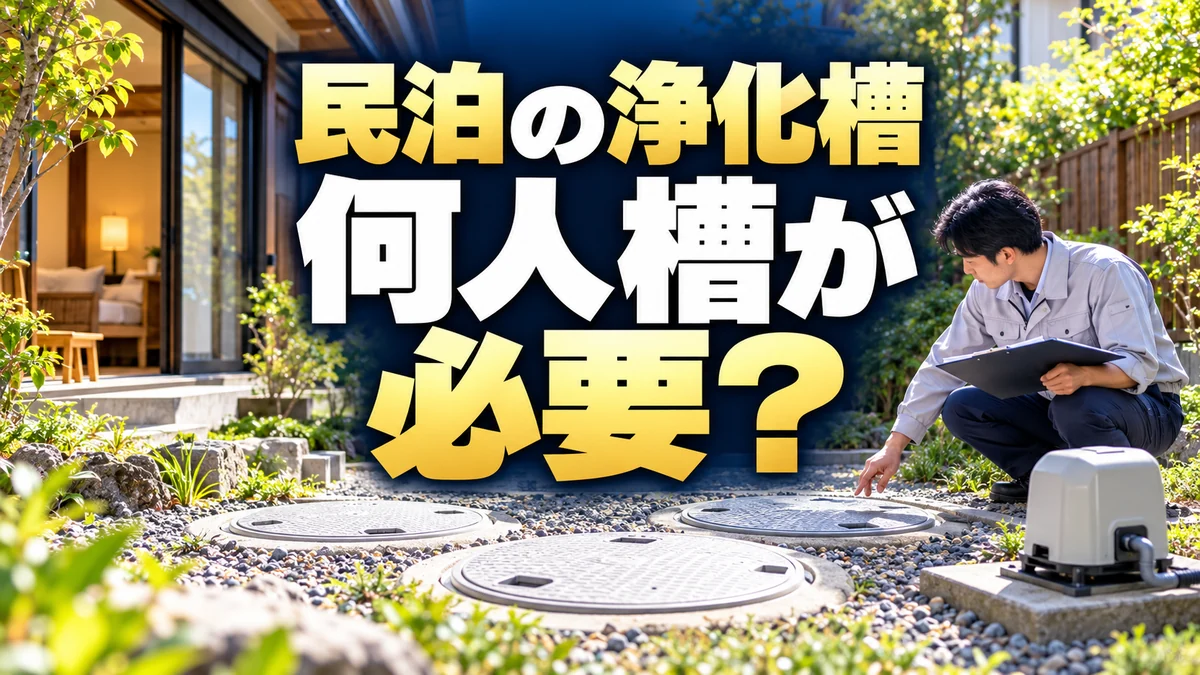民泊の浄化槽は何人槽が必要？定員変更・入れ替え前の確認手順（AI生成のイメージ）