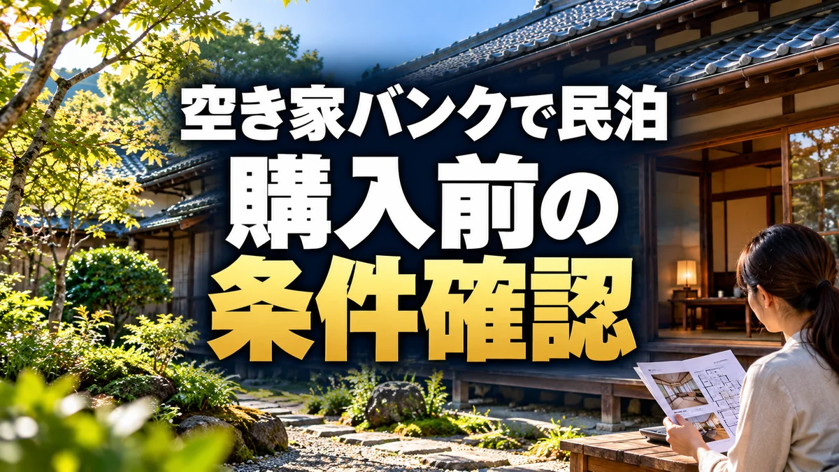 空き家バンクの物件で民泊はできる？購入前に確認する利用条件と契約の注意点（AI生成イメージ）