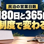 民泊の営業日数180日と365日は制度で変わる（AIイメージ）