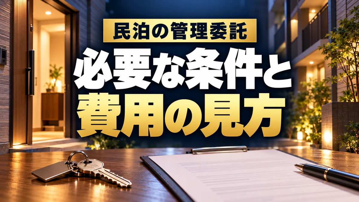 民泊の管理委託が必要な条件と費用の見方（AIイメージ）