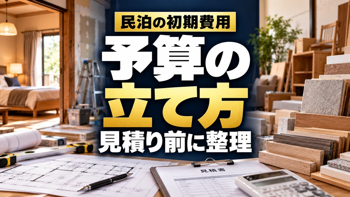 民泊の初期費用と予算の立て方を見積り前に整理する案内画像