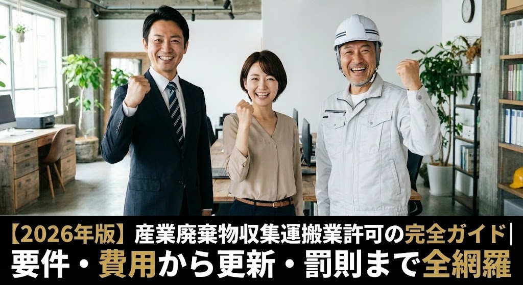 【2026年版】産業廃棄物収集運搬業許可の完全ガイド｜要件・費用から更新・罰則まで全網羅