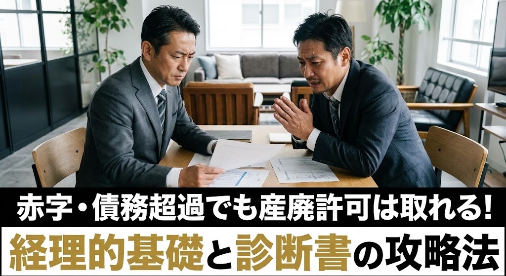 赤字・債務超過でも産廃許可は取れる！経理的基礎と診断書の攻略法