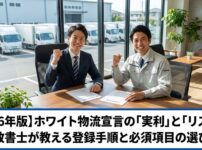 【2026年版】ホワイト物流宣言の「実利」と「リスク」。行政書士が教える登録手順と必須項目の選び方