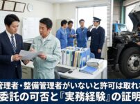 運行管理者・整備管理者がいないと許可は取れない？外部委託の可否と「実務経験」の証明方法