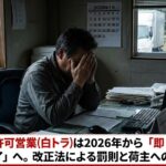 運送業の無許可営業（白トラ）は2026年から「即・営業終了」