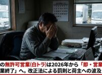 運送業の無許可営業（白トラ）は2026年から「即・営業終了」