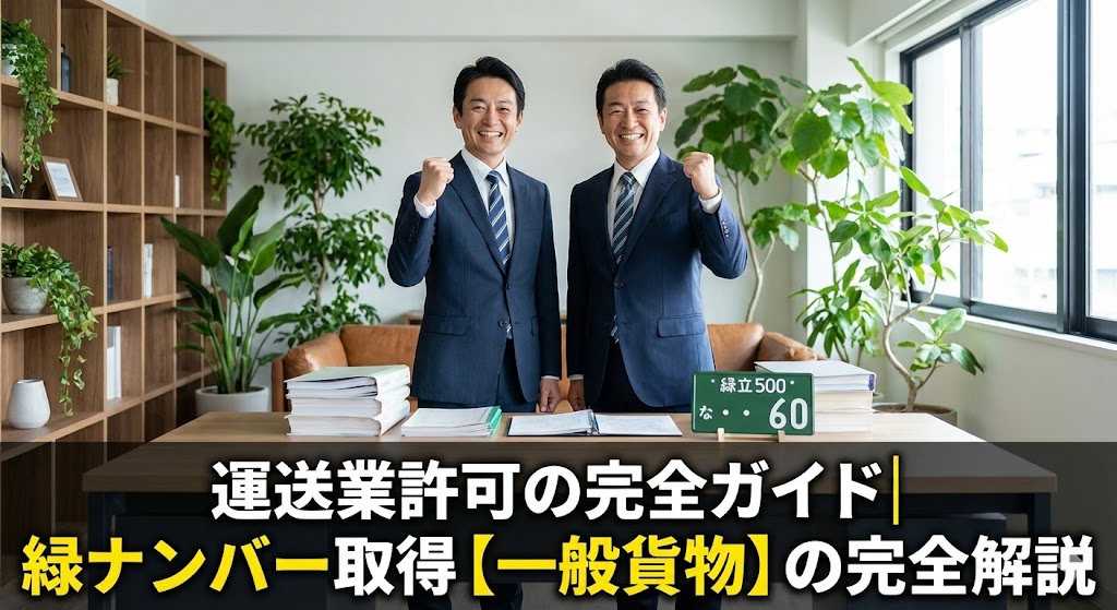 運送業許可の完全ガイド｜緑ナンバー取得【一般貨物】